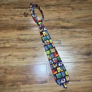 Vintage 1997 Looney Tunes Stamp Collection Warner Bros. Men's Tie 100% Polyester